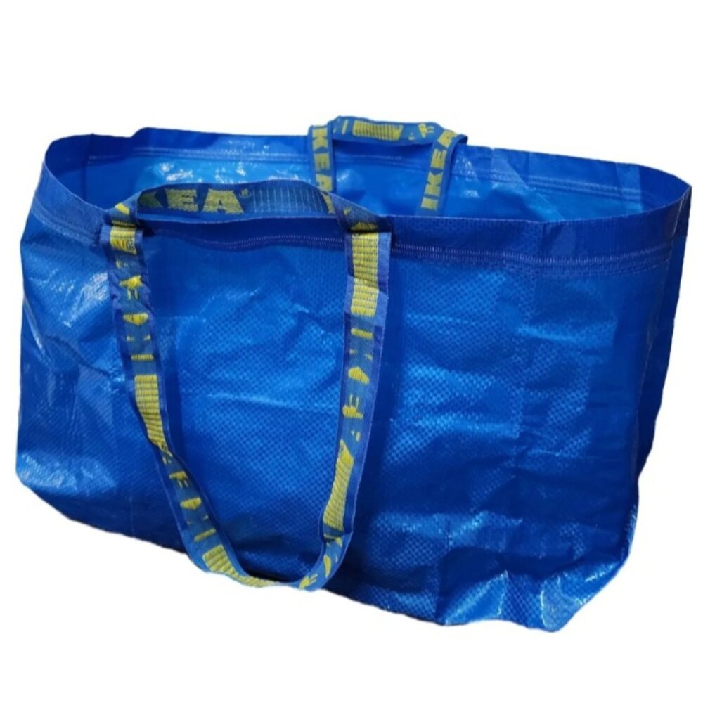 IKEA FRAKTA Blue Carrier Reusable Tote Shoulder Bag